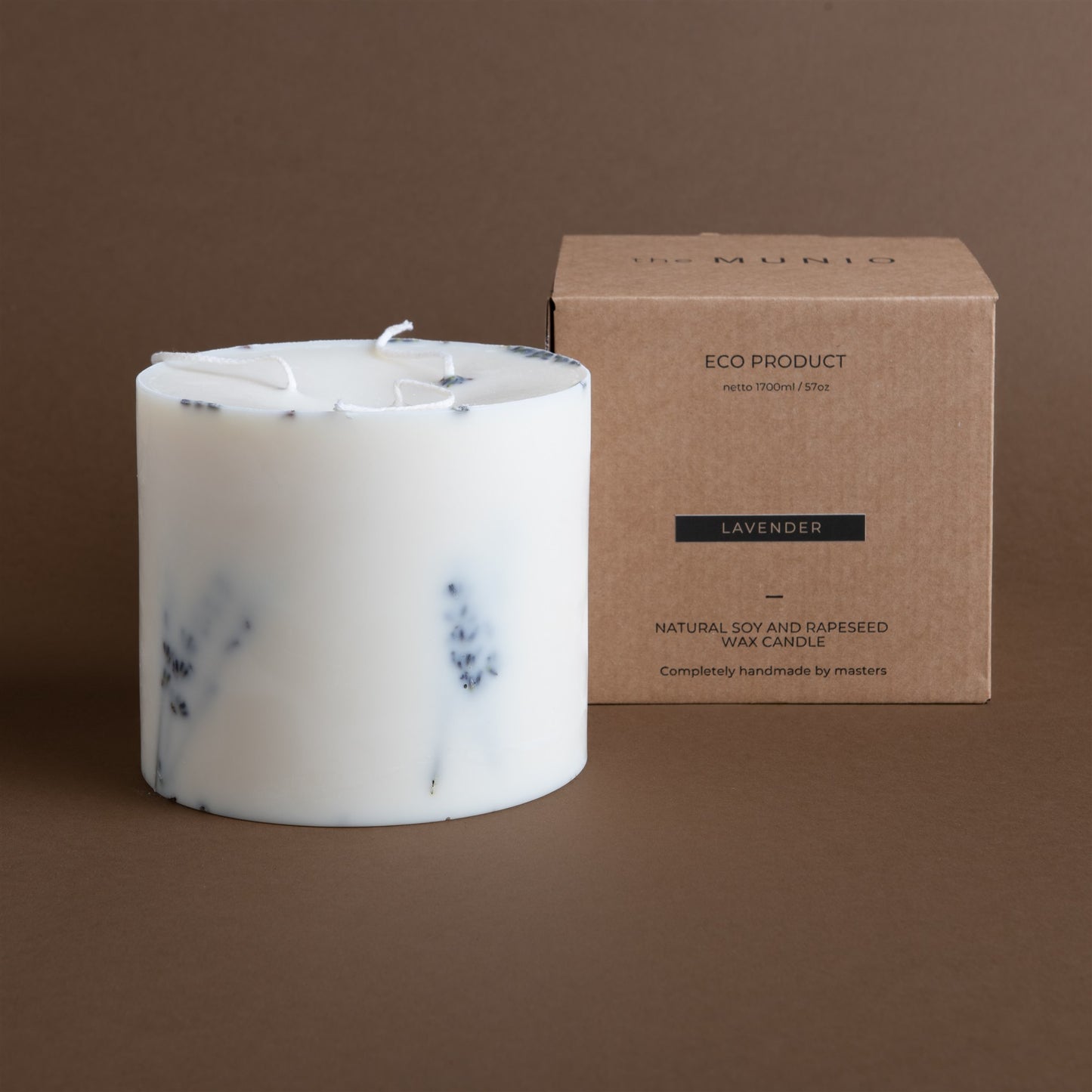 Lavender large 3-wick pillar candle