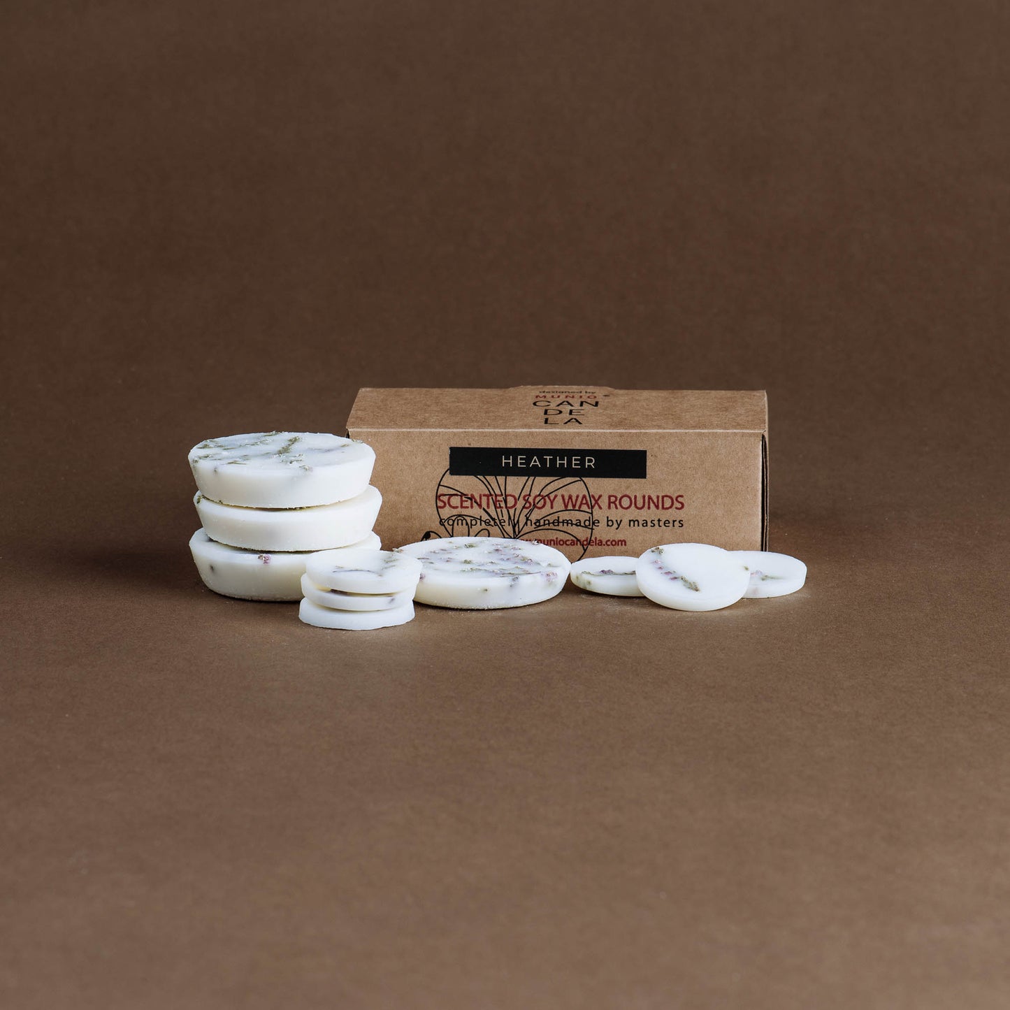 Heather scented wax rounds