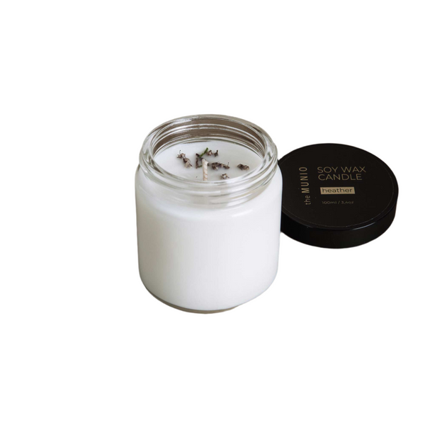 Heather mini candle in glass votive