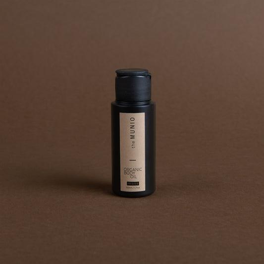 Moss organic body oil in 50ml travel size