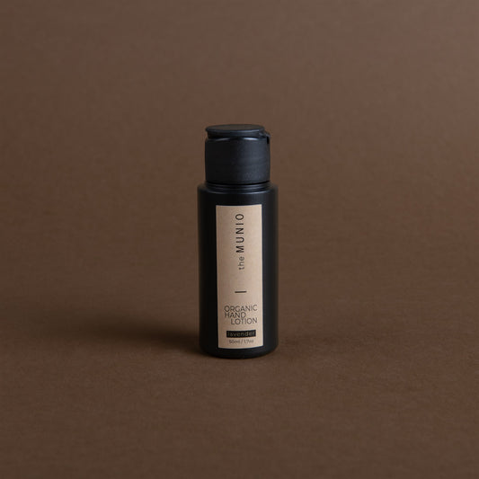 Lavender organic hand lotion in 50ml travel size