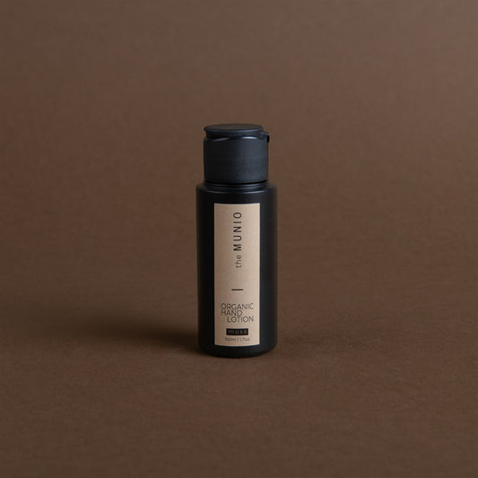 Moss organic hand lotion in 50ml travel size