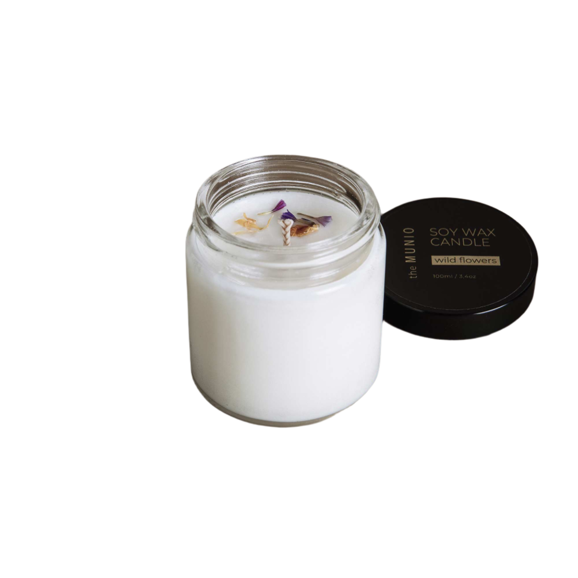 Wild flowers mini candle in glass votive