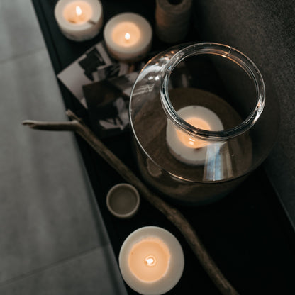 Heather mini pillar candle